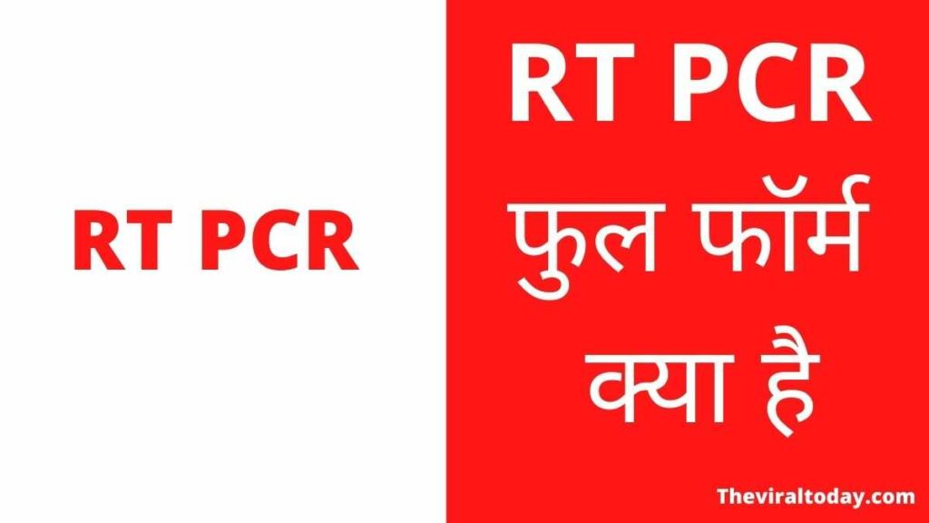 RT Pcr Full Form In Hindi