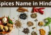 100 + मसालों के नाम हिंदी और इंग्लिश में | Spices Name in Hindi spices name in hindi